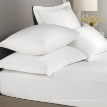 Hotel Hostel Poly Cotton Pure White Fitted Bed Sheets with Elastic